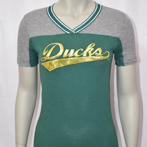 PINK Victoria's Secret Tops - PINK University of Oregon Ducks Bling T-Shirt NWT